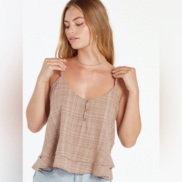 NWT Volcom Island Crush Cami Stone - Picture 1 of 4
